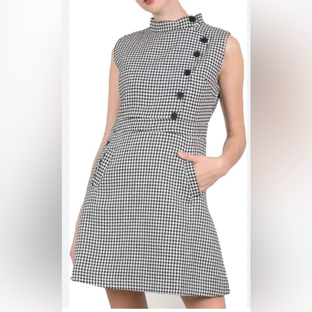 Molly Bracken Houndstooth woven dress, size medium